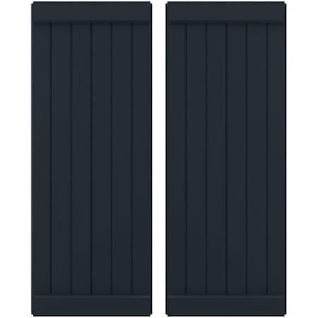 Ekena Millwork Americraft 6-Board Exterior Wood Joined Board-n-Batten Shutters w/ End Batten, ARW103BB621X62OBH, PR ARW103BB621X62OBH